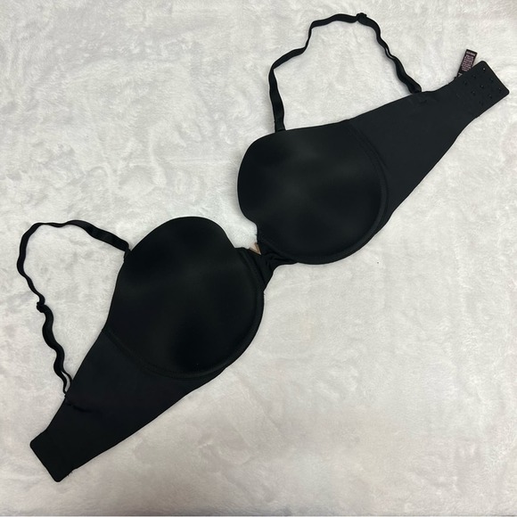Victoria Secret Bra Black Padded Multi Way Push Up Adjustable Strap Size 34DD - Picture 1 of 6